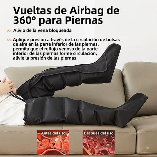Masajeador de Piernas 360° con Compresión de Aire